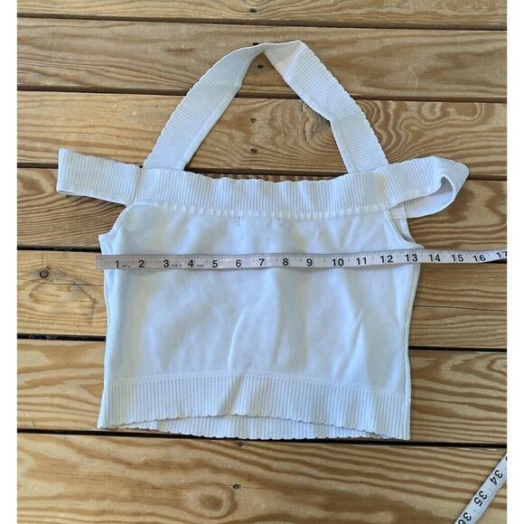 Marciano By Guess Sleeveless Crop Sweater Size Small Women’s White - Picture 7 of 7
